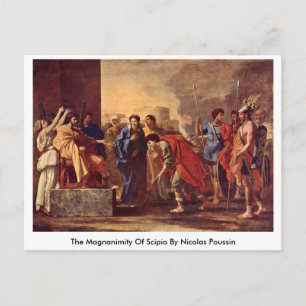 De grootsheid van Scipio door Nicolas Poussin Briefkaart