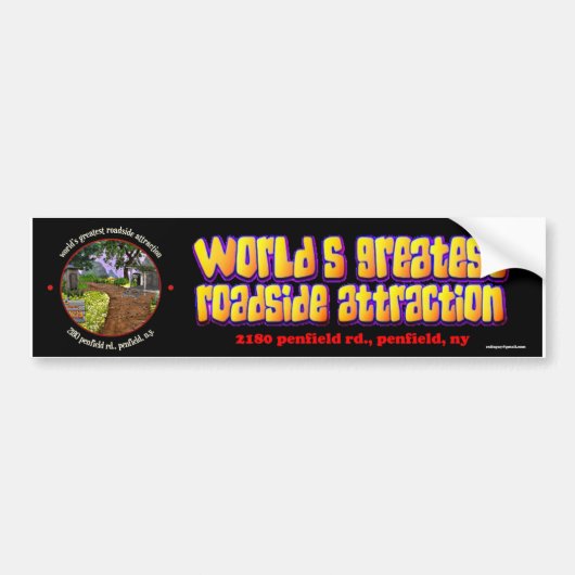 de grootste aantrekkingskracht langs de weg ter we bumpersticker (Voorkant)