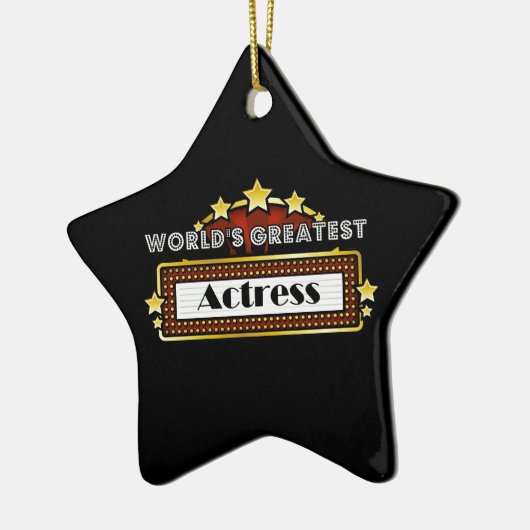 De grootste actrice ter wereld keramisch ornament (Links)