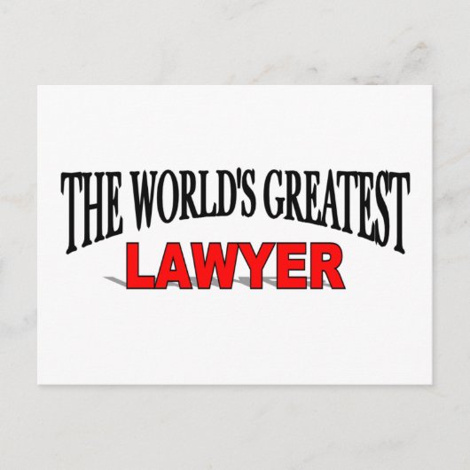 De grootste advocaat ter wereld briefkaart (Voorkant)