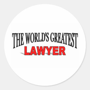 De grootste advocaat ter wereld ronde sticker
