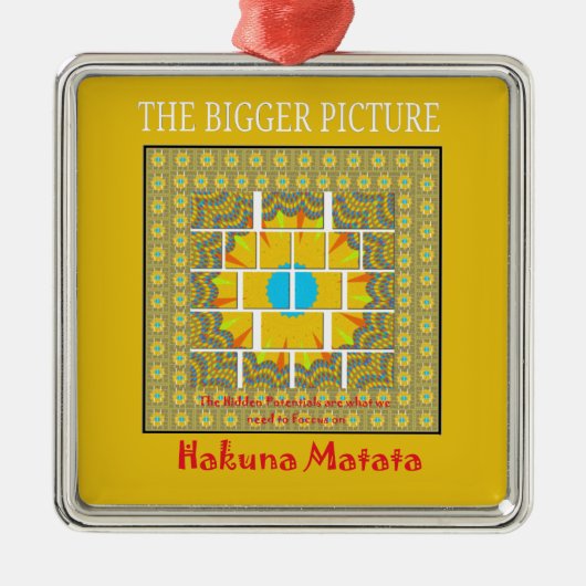 De grootste Afbeelding art print Metalen Ornament (Voorkant)