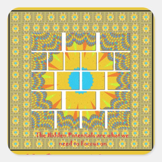 De grootste Afbeelding art print Vierkante Sticker (Voorkant)