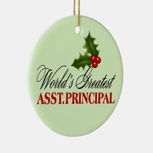 De grootste assistent-hoofdpersoon ter wereld keramisch ornament (Rechts)