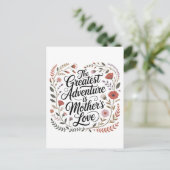 De Grootste Avontuur Is Moederliefde Briefkaart (Staand voorkant)