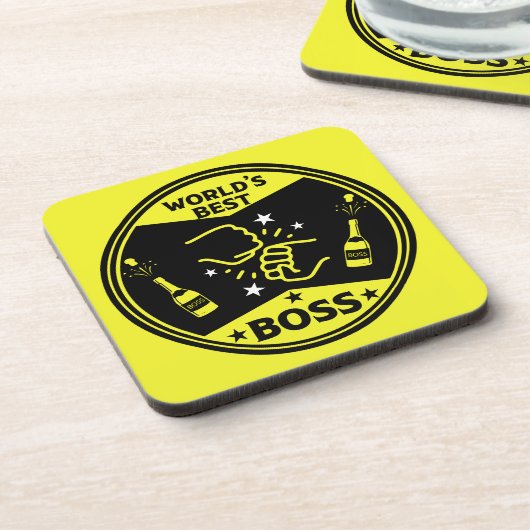 De grootste baas ter wereld bier onderzetter (Linkerzijde)