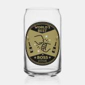 De grootste baas ter wereld blikvorm glas (Voorkant)