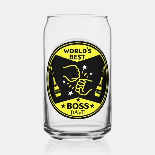 De grootste baas ter wereld blikvorm glas (Achterkant)