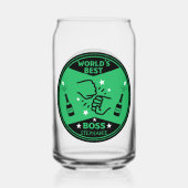 De grootste baas ter wereld blikvorm glas (Voorkant)