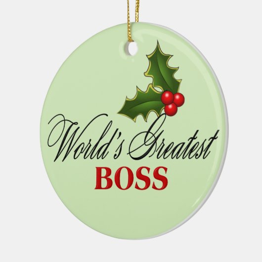 De grootste baas ter wereld keramisch ornament (Links)