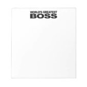 De grootste baas ter wereld notitieblok (Voorkant)