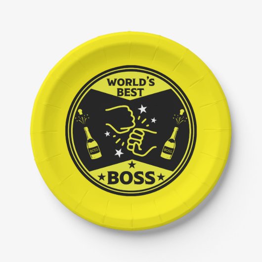 De grootste baas ter wereld papieren bordje (Voorkant)