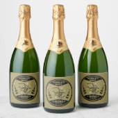 De grootste baas ter wereld sparkling wijnetiket (Flessen)