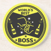 De grootste baas ter wereld zandsteen onderzetter (Voorkant)