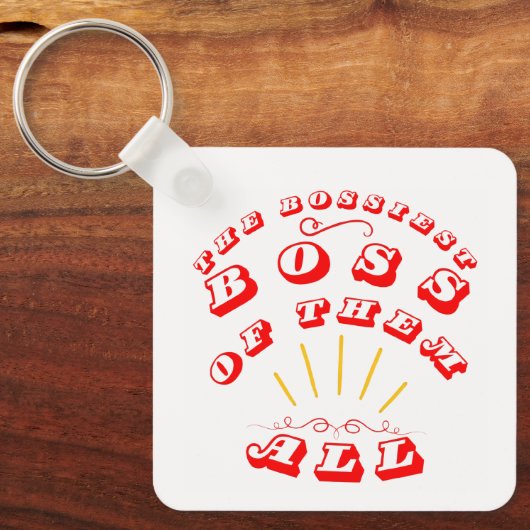 De grootste baas van allemaal sleutelhanger (Voorkant)