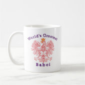 De grootste Babci Red Eagle ter wereld Koffiemok (Links)