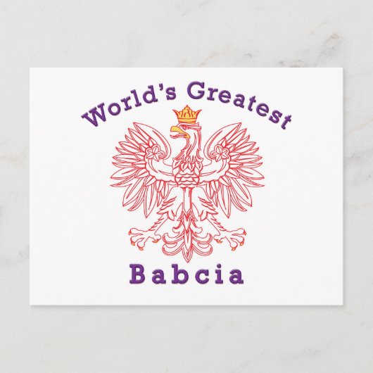De grootste Babcia Eagle ter wereld Briefkaart (Voorkant)