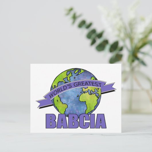 De grootste Babcia ter wereld Briefkaart (Staand voorkant)