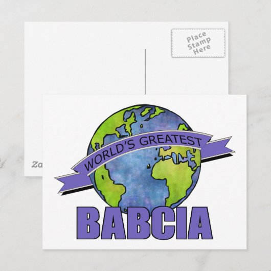 De grootste Babcia ter wereld Briefkaart (Voorkant / Achterkant)