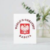 De grootste Babcia ter wereld Briefkaart (Staand voorkant)