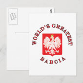 De grootste Babcia ter wereld Briefkaart (Voorkant / Achterkant)