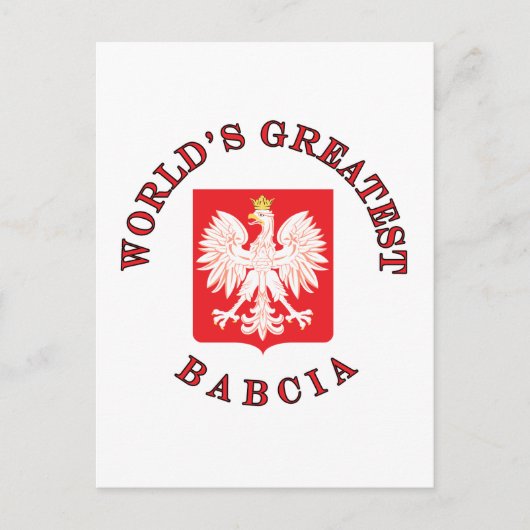 De grootste Babcia ter wereld Briefkaart (Voorkant)