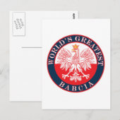 De grootste Babcia ter wereld Briefkaart (Voorkant / Achterkant)
