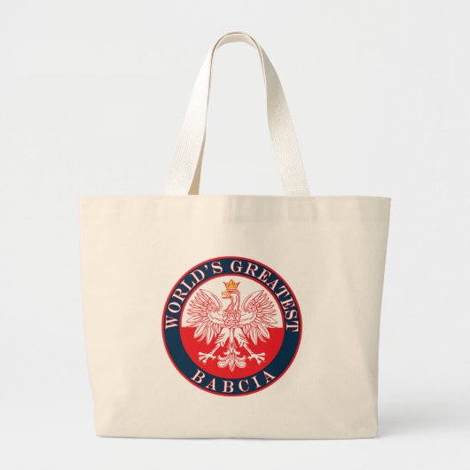 De grootste Babcia ter wereld Grote Tote Bag (Voorkant)