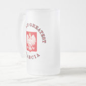 De grootste Babcia ter wereld Matglas Bierpul (Voorkant links)