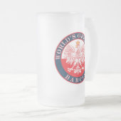 De grootste Babcia ter wereld Matglas Bierpul (Voorkant rechts)