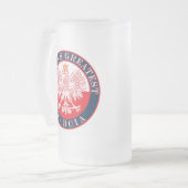 De grootste Babcia ter wereld Matglas Bierpul (Voorkant links)