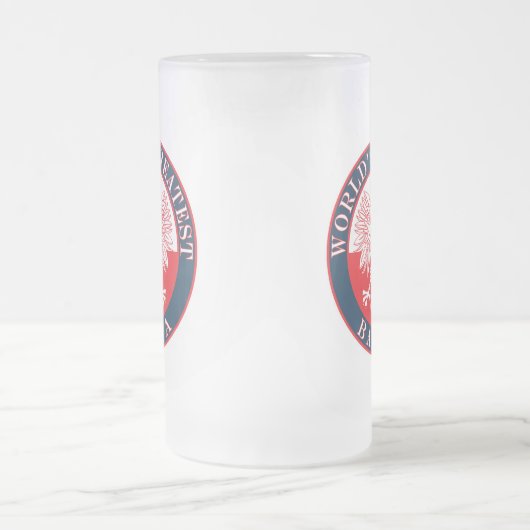 De grootste Babcia ter wereld Matglas Bierpul (Center)