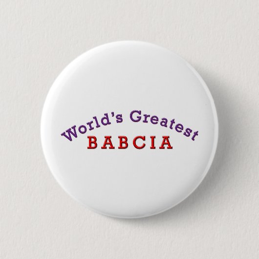 De grootste Babcia ter wereld Ronde Button 5,7 Cm (Voorkant)