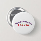 De grootste Babcia ter wereld Ronde Button 5,7 Cm (Voorkant /achterkant)