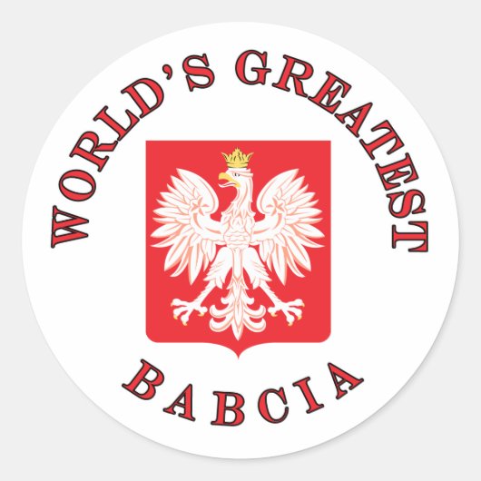 De grootste Babcia ter wereld Ronde Sticker (Voorkant)