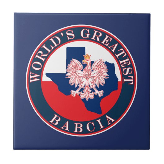 De grootste Babcia ter wereld Tegeltje (Voorkant)