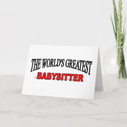 De grootste Babysitter van de Wereld Kaart (Voorkant)