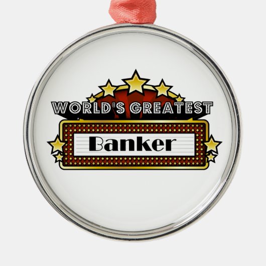 De grootste bankier ter wereld metalen ornament (Voorkant)