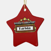 De grootste Barista ter wereld Keramisch Ornament (Links)