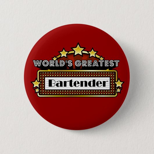 De grootste barman ter wereld ronde button 5,7 cm (Voorkant)