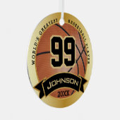 De grootste basketbalspeler ter wereld / coach metalen ornament (Voorkant Rechts)