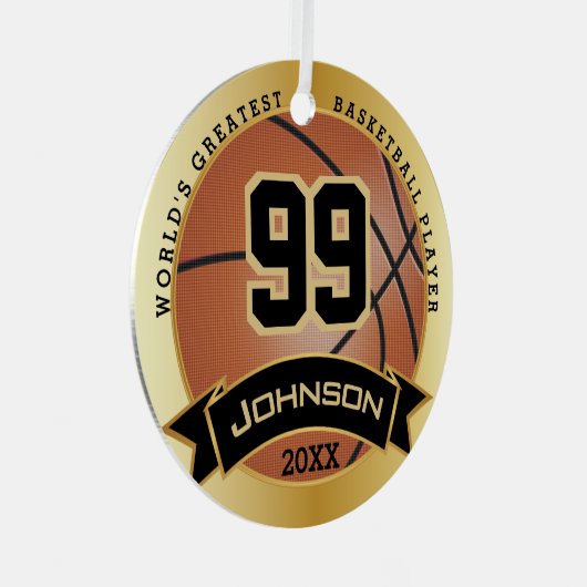 De grootste basketbalspeler ter wereld / coach metalen ornament (Voorkant Rechts)