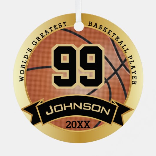 De grootste basketbalspeler ter wereld / coach metalen ornament (Achterkant)