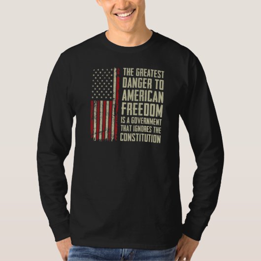 De grootste bedreiging voor de Amerikaanse vrijhei T-shirt (Voorkant)