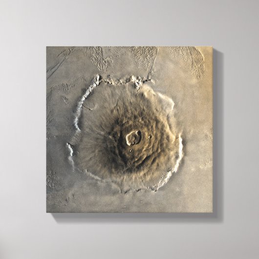 De grootste bekende vulkaan in het zonnestelsel canvas afdruk (Voorkant)