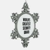 De grootste beveiliger ter wereld tin sneeuwvlok ornament (Links)