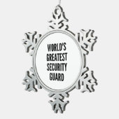 De grootste beveiliger ter wereld tin sneeuwvlok ornament (Rechts)