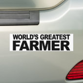 De grootste boer ter wereld bumpersticker (Op auto)