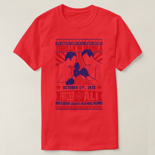 De grootste bokswedstrijd aller tijden t-shirt (Design voorkant)