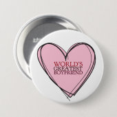 De grootste Boyvriend Pin ter wereld Ronde Button 7,6 Cm (Voorkant /achterkant)